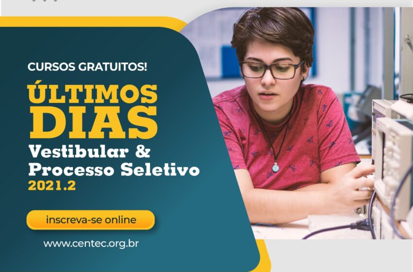  Inscrições para cursos técnicos e tecnológicos gratuitos vão somente até quinta-feira (10)