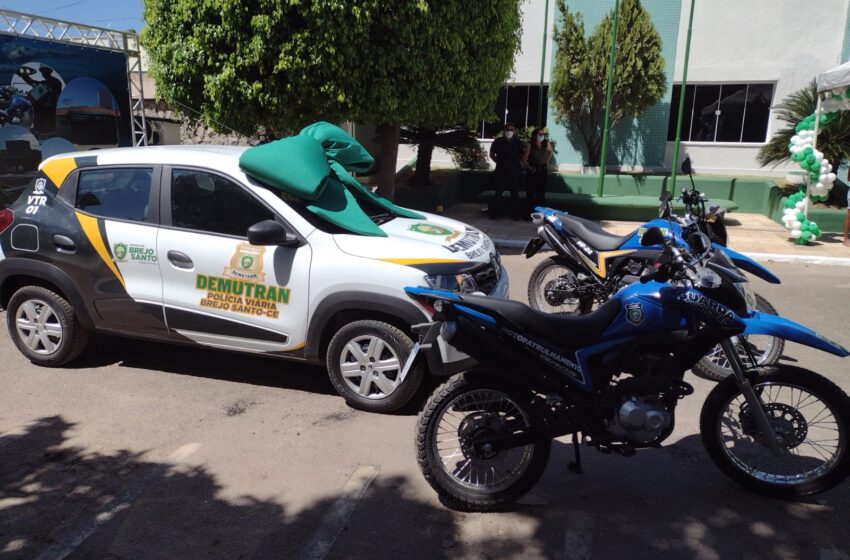  Demutran e Guarda Municipal recebem novos veículos em Brejo Santo-CE.