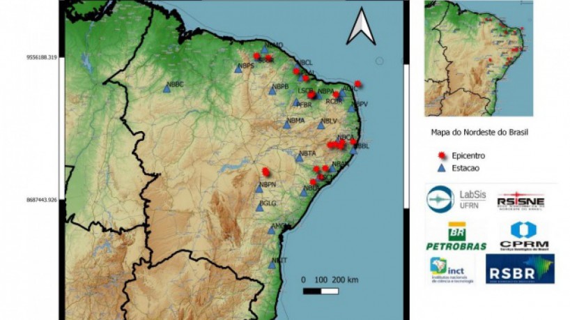  4 tremores de terra foram registrados em municípios do Ceará em agosto