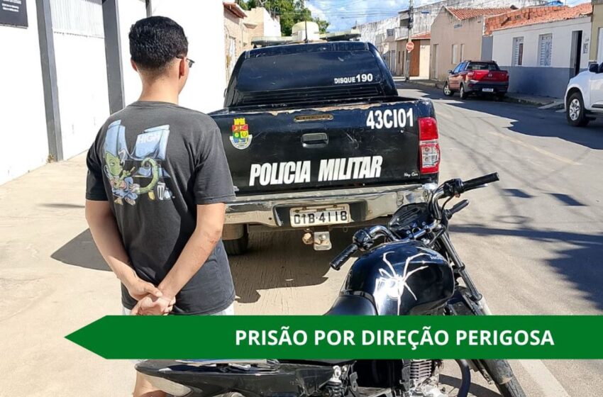  Brejo Santo: Polícia Militar efetua prisão por direção perigosa.