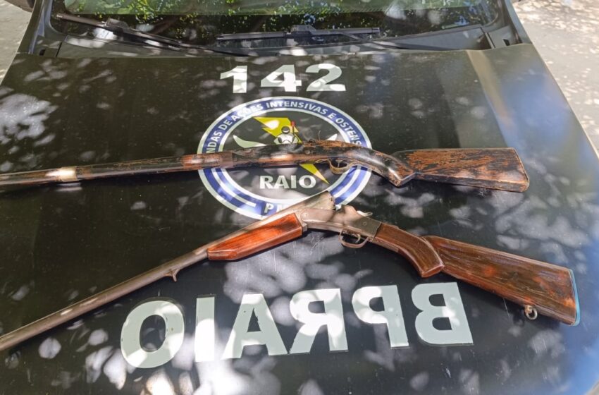  Araripe: Equipe RAIO faz apreensão de armas de fogo.