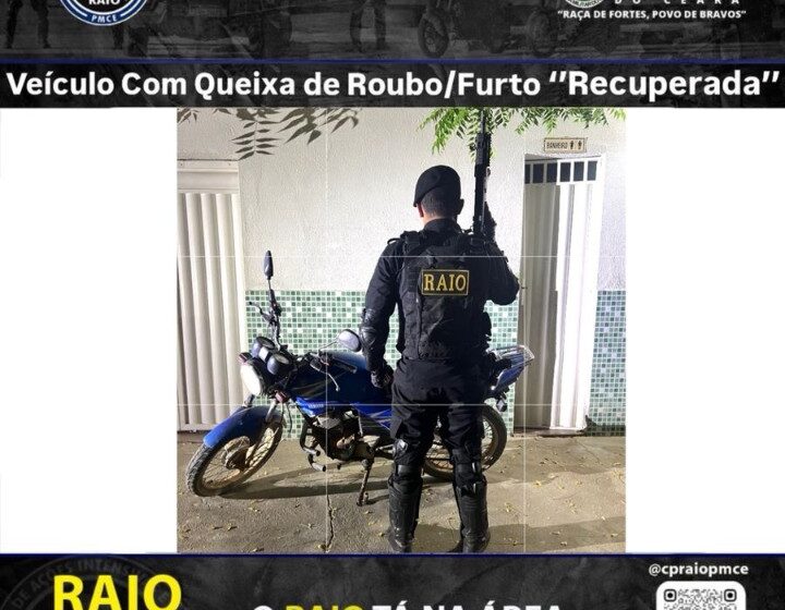 Brejo santo: Polícia recupera moto roubada por menores.